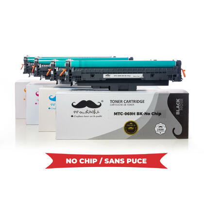 Canon 069H Compatible Toner Cartridge Combo High Yield BK/C/M/Y - No Chip - Moustache®