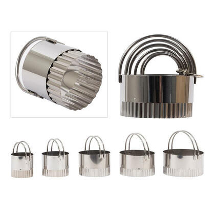 Stainless Steel Cookie Cutter  with Handle Set, 5/Pack - LUCIANO