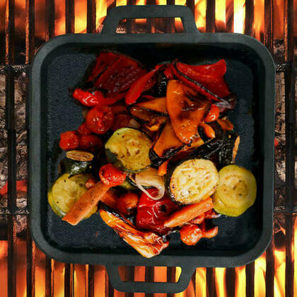 Barbecue Cast Iron Skillet with Removable Handle - BBQ Devil