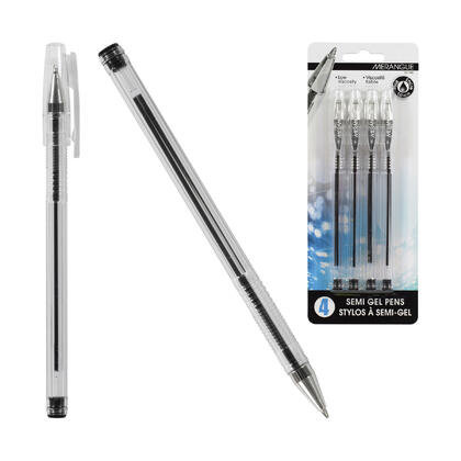 Merangue® Low Viscosity Pens, Medium tip, Black, 4/Pack