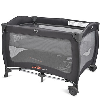 2-in-1 Foldable Baby Playard and Bassinet with Wheels for Freely Moving - LIVINGbasics®