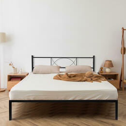 6845e Enduran Cab HYE 14F Furnitures Cabinets Full Size Bed Frame with Headboard Heavy Duty Metal Slats Bed Frame Enduran 