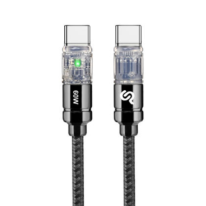 60W USB-C to USB-C Fast Charge Cable, Nylon Braided - PrimeCables