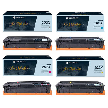 Remanufacturée HP 202X cartouche de toner combo haute capacité BK/C/M/Y - G&G Select