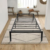 Twin Size Metal Platform Bed Frame without Headboard - 14" Height - No Box Spring Needed - Enduran