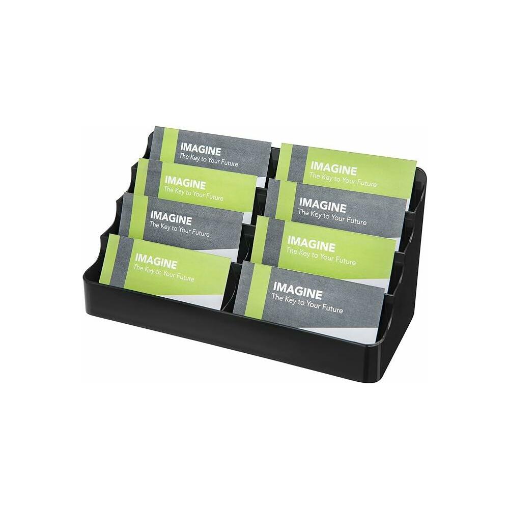 Deflecto Raf60 Deflecto® porte-cartes professionnelles comptoir, 8 compartiment, noir