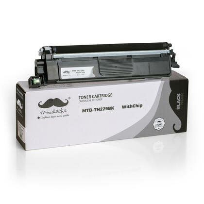 Brother TN229BK Compatible Black Toner Cartridge - With Chip - Moustache®