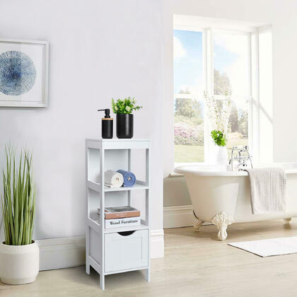 Meuble de salle de bain avec tiroir et étagère à 3 niveaux avec 1 tiroir  - SortWise®