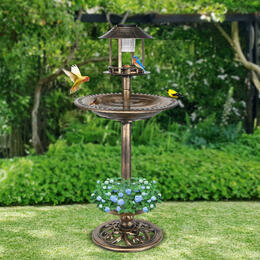 22407 Yardlab YL GW BS306 Home Garden Tools Bird bath with LED light