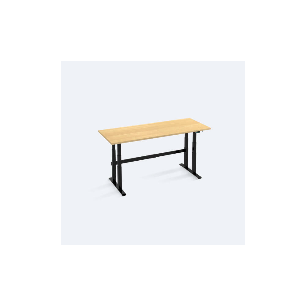 Four-Motor 3-Stage 4-Leg 90 inch Electric Workbench with Rubberwood ...