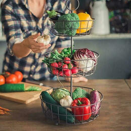 medium 660 660 d854d STORA STO KS SR04 Racks Shelves bars Countertop 3 Tier Wire Basket Stand for Storing Organizing Fruit Eg