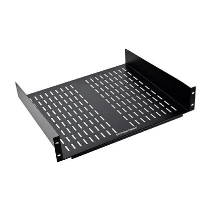 Universal Vented 2U Server Rack Shelf for 19" Network Equipment Rack & Cabinet, 16" Deep PrimeCables