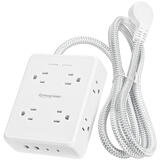 8 Outlets Surge Protector Power Strip with 4 USB (2 USB C) Ports, 1350J - PrimeCables®