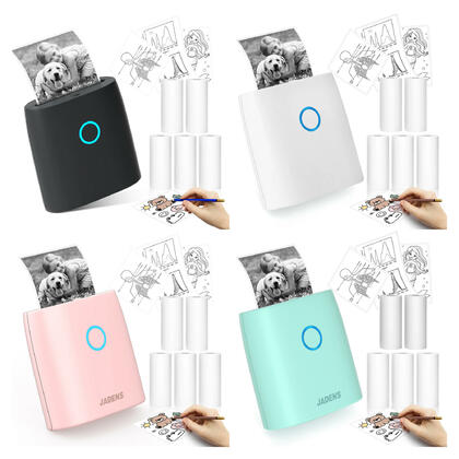 JADENS JD-21 mini imprimante thermique de poche Bluetooth 2" avec 5 rouleaux d'étiquettes