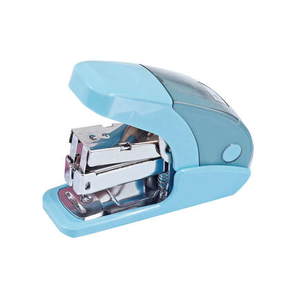 Mini Labor Saving Stapler with Staple Storage & Staple Remover Function - Blue - Foska