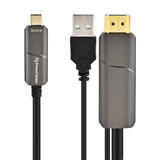 USB-C to HDMI Active Optical Cable (AOC) with USB Power – 4K@60Hz, 10m - PrimeCables®