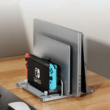 Aluminum Vertical Laptop Holder Adjustable Desk Stand for Laptops and Tablets - PrimeCables®