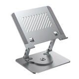 Adjustable Laptop Stand for Desk, Ergonomic Riser with 360° Rotating Base - PrimeCables®