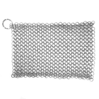 VICTORIA Cast Iron Cleaner, Chain Mail Scrubber for Griddle Skillet Dutch Oven