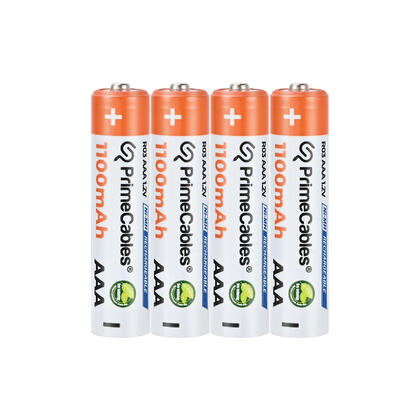1100mAh High Capacity Ni-MH AAA Rechargeable Batteries, Pack of 4 - PrimeCables®