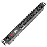 8-Outlet PDU, 16A 250V C20 Input, 2.5KW, 8 x C13 Outlets, LED Power Display - PrimeCables®