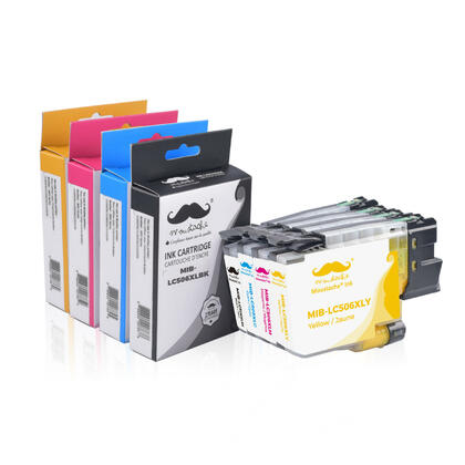 Brother LC506XL Compatible Ink Cartridge Combo High Yield BK/C/M/Y - Moustache®