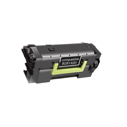 Cartouche de toner noire remanufacturée Lexmark B281X00  Très haut rendement – 30000 pages