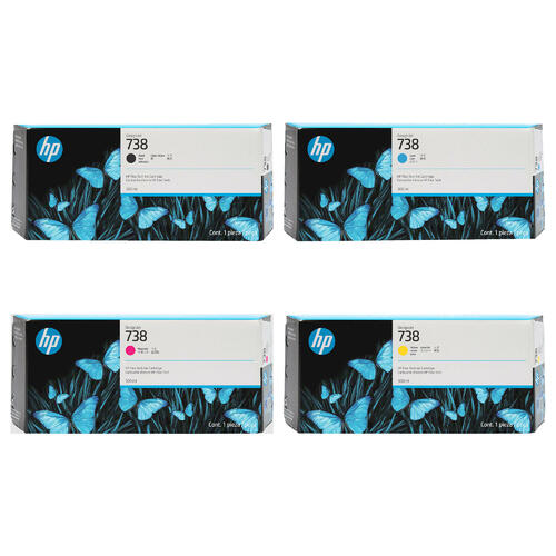 HP 676M6A 738 300-ml Cyan DesignJet Ink Cartridge