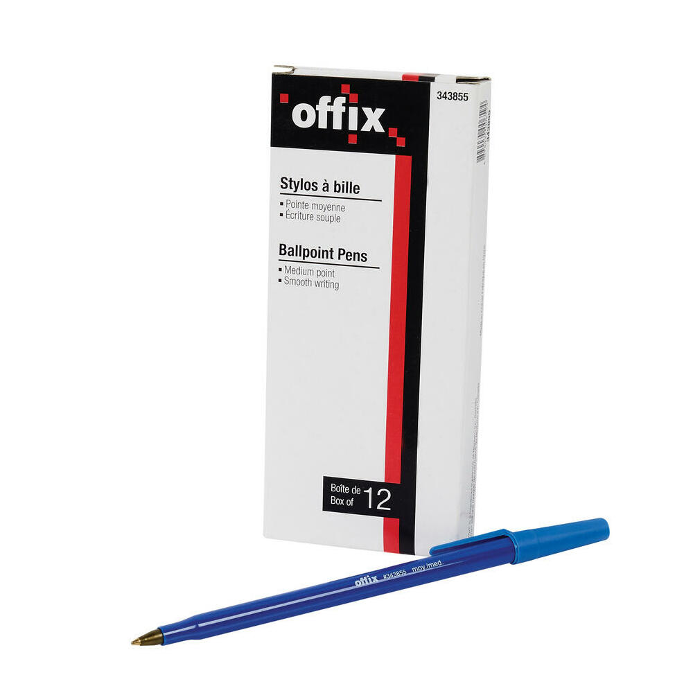 Link Offix Offix® Ballpoint Pen, Medium Point, Smooth Writing, 12/Box