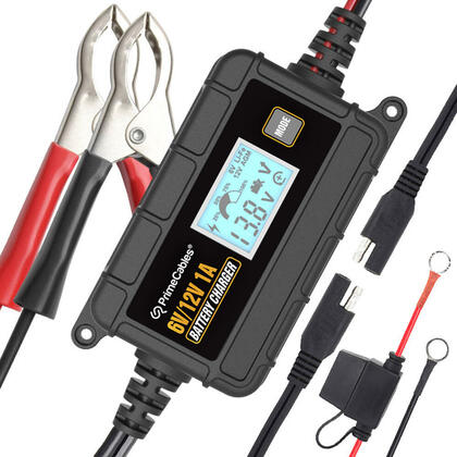 6V/12V 1A Smart Charger LCD Display Lead Acid & Lithium Battery cETL Certification– PrimeCables®