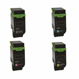 comp lexmark 75m1h 4pack bkcmy toner cartridge high yield