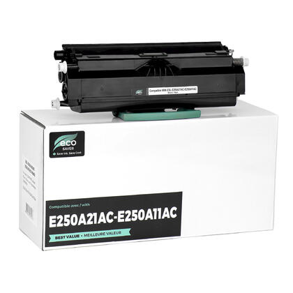 Cartouche de toner noire remanufacturée Lexmark E250A21A / E250A11A – E250, E350, E352 – Eco-Saver