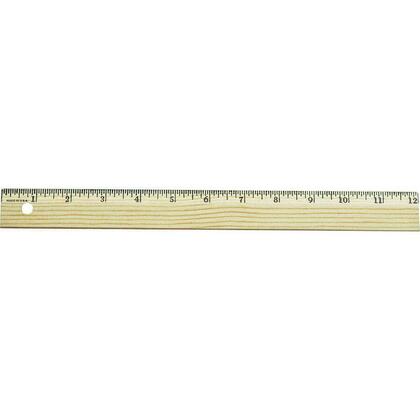 Westcott® Règle de bureau en bois de 12 po (30 cm), graduations impériales et métriques, 1 paquet