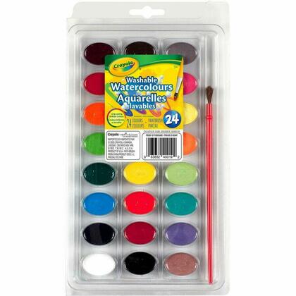 Crayola® Boîte de 24 gouaches aquarelles lavables