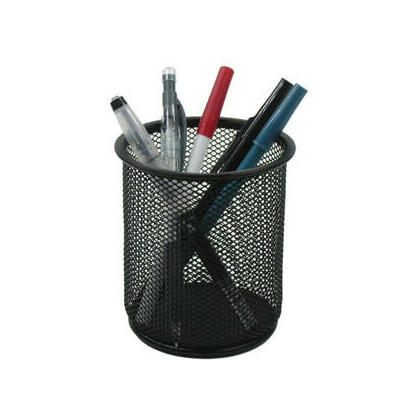 Winnable® Porte-crayons en maille, fil émaillé, noir, 4,10" x 3,30", organiseur résistant