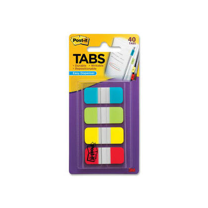 3M Post-it® Couleur onglets 10 / couleur, 40 / Distributeur 272211