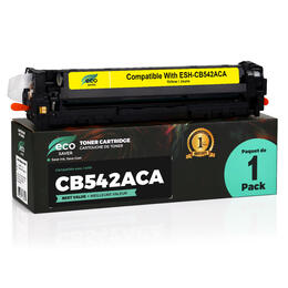 EcoBox CB542A EcoBox Color LaserJet CP1210 Remanufactured HP 125A CB542A Yellow Toner Cartridge Economical Box