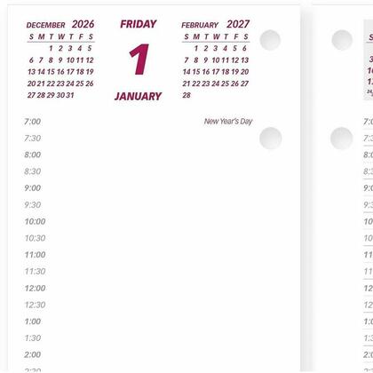 Brownline® Recharge pour calendrier quotidien avec support C2S, 12 mois, 6 x 3-1/2 po, anglais