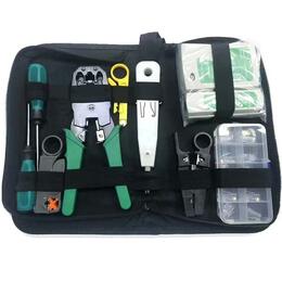 GZA 00496 Tools Testers Ethernet Network RJ 45 Stripping Crimping Tester Punch Down Tools 9pcs Combo