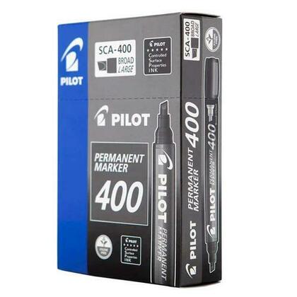 Pilot® SCA-400 Marqueur permanent, pointe biseautée 4 mm, 12 / boîte