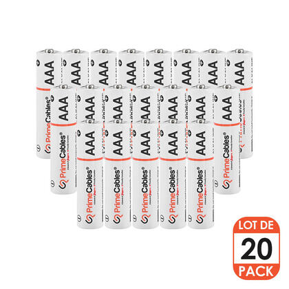 AAA Batterie Alcaline Emballage en Boîte en Papier 20Pcs/Boîte - PrimeCables®