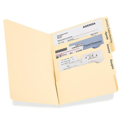 Pendaflex® Divide It Up® Chemises à dossiers recyclées à 3 pochettes, format Lettre, 24 / paquet