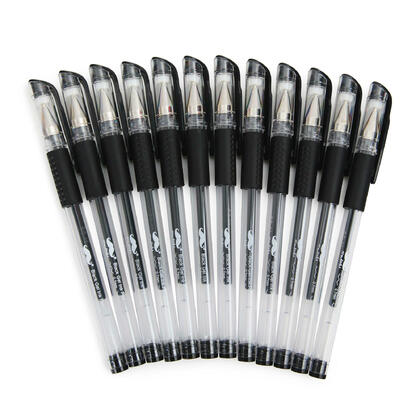 Stylos gel, pointe de 0,7 mm, noir, 12 / boîte - Moustache®