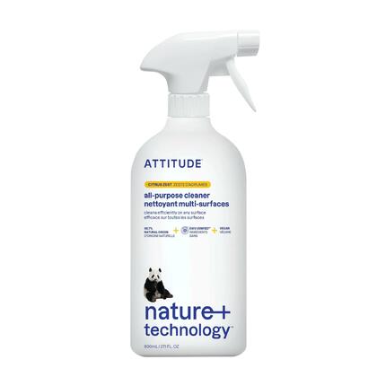 Nettoyant multi surfaces, Fabriqué au Canada, Zeste d'agrums, 800 mL/ Éco-Recharge 2L - ATTITUDE