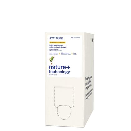 Nature Nettoyant salle de bain, Zeste d'agrumes, Éco-Recharge, 2L - ATTITUDE