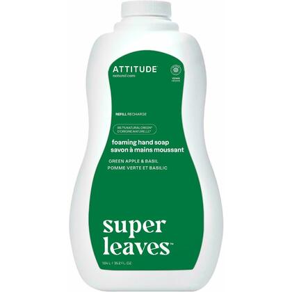 Super leaves™ Recharge savon mousse pour les mains, 1,04L - ATTITUDE