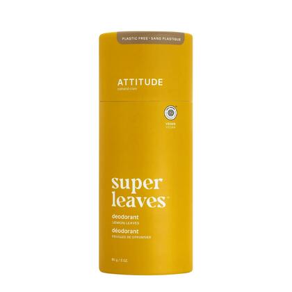 ATTITUDE Super leaves™ Déodorant zéro plastique, déodorant zéro déchet, 85g - ATTITUDE