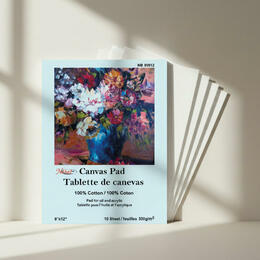 [NB 50912] 100% Cotton Canvas Pad, 9  x 12 , 300 gsm, 10 Sheets