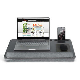 PrimeCables Cab PC 08318 Laptop Stand Tablet Phone Mounts Laptop Lap desk with Cushion Wrist Rest Mouse Pad Cellphone Slot Pr