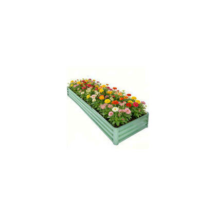 Jardinière surélevée en métal pour l'extérieur, 8 x 3 x 1 ft, style de rectangle - Yardlab™